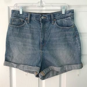 BDG denim high rise mom shorts light wash